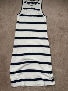 Splendid Navy & White Ribbed Striped Tank